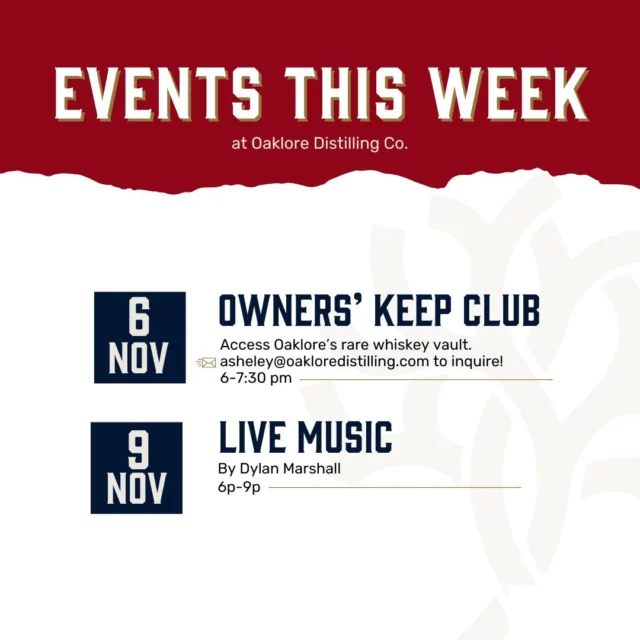 📣This week at Oaklore! Mark your calendars! 📅

We can't wait to see you here!