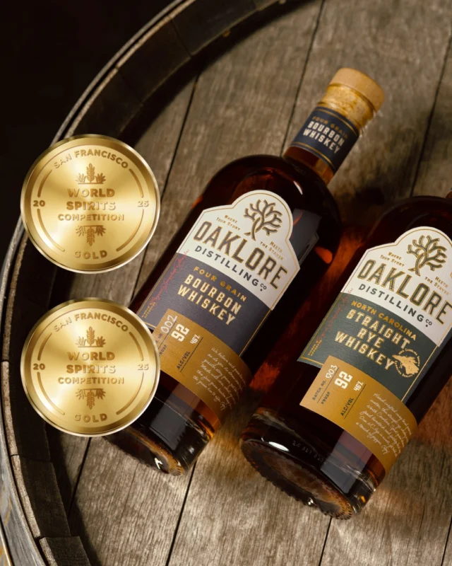 We’re proud to share that Oaklore has brought home gold medals from the prestigious San Francisco World Spirits Competition—on our first time entering!

🥃 Bourbon — 93 points
🥃 Rye — 92 points

A huge thank you to our team and community for helping us raise the bar, and for the generous rating, @sfwspiritscomp! Cheers!