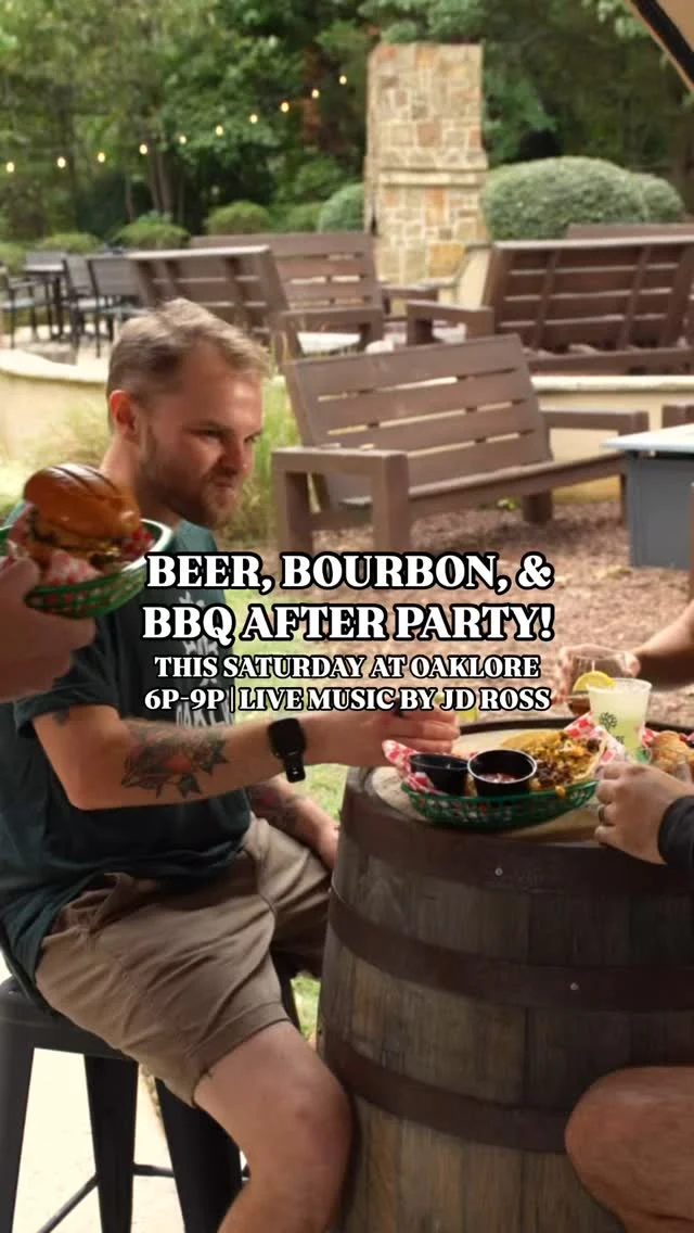 We’re excited to be a part of @beerbourbonbbq again this Saturday — but the fun doesn’t end there! 

Swing by Oaklore afterward for an after-party with live music from @jdrossmusic, delicious bites from our food truck, and of course, a glass of whiskey!🥃 

Make a day of it — you won’t want to miss this!