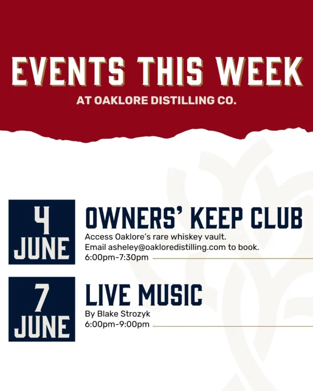 June is here! Kick off the summer with us, at Oaklore. Lean back, and enjoy a pour. 🥃  Summer is for treating yourself!